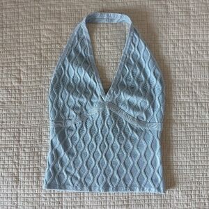 Guess Wavy Rib Halter Top